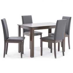 Danube Home Alana Wooden Dining Set, Brown