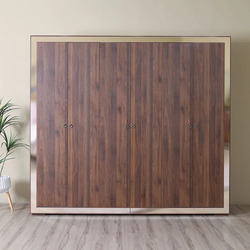 Danube Home Ezekiel 6 Door Wardrobe, Walnut Brown