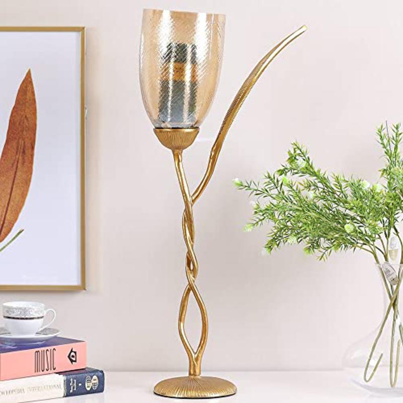 

Danube Home Arianna Leaf Hurricane, Gold