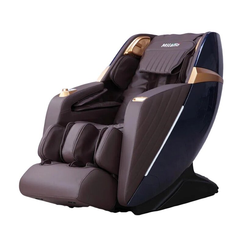 

Danube Home Alita Leather Massage Chair, Large, Brown/Blue