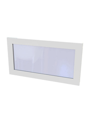 Danube Home Custa Push To Open Small Glass Door, White Glass