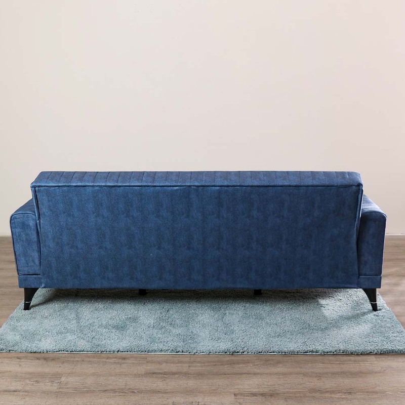 Danube Home Veronica Fabric Sofa, Three Seater, Deep Blue