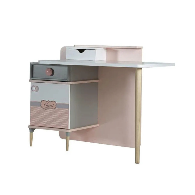 

Danube Home Elegant Study Desk, Grey/Pink