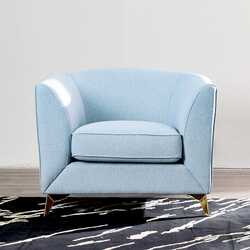 Danube Home Zadie Fabric Sofa, Single Seater, Sage/Golden