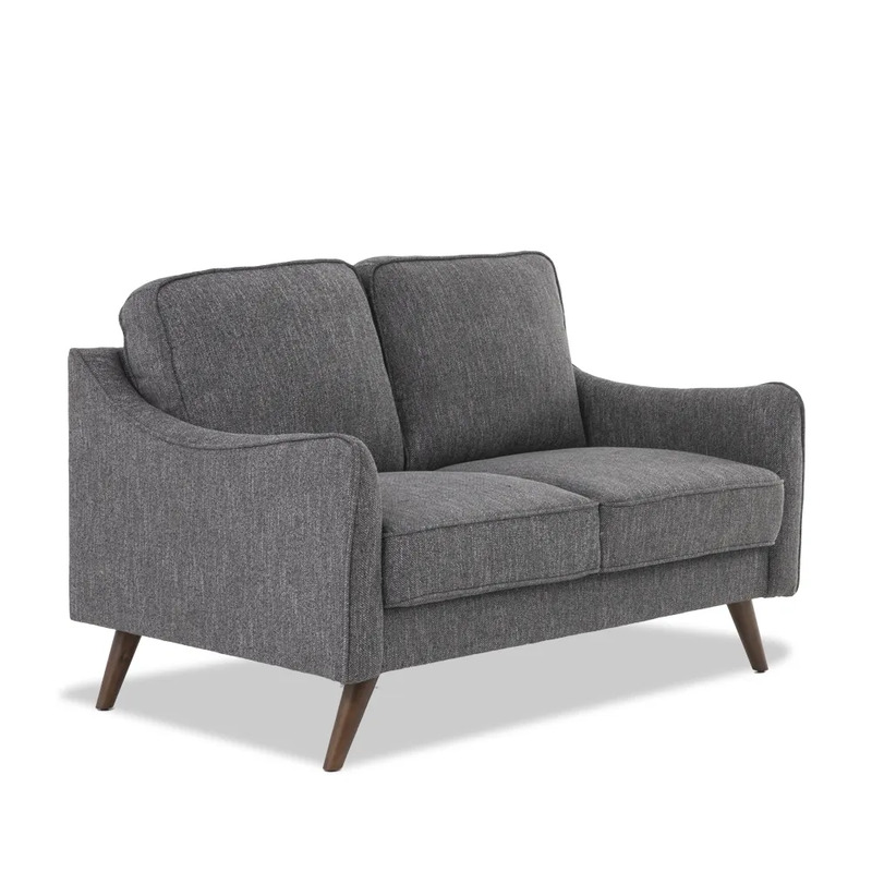 Danube Home Hunter 2 Seater Fabric Sofa, Grey