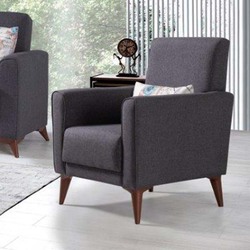 Danube Home Stockholm 1 Seater Fabric Sofa, Dark Grey