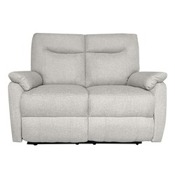 Danube Home Burlington 2 Seater Manual Recliner, Light Grey