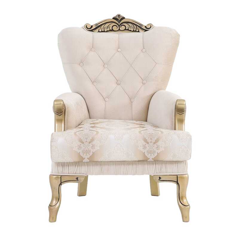 

Danube Home Maxiin Classic Fabric Sofa, Single Seater, Beige