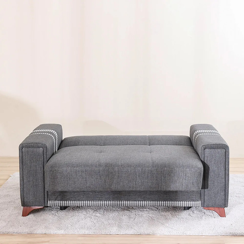 Danube Home Kristel 2 Seater Fabric Sofa, Dark Grey