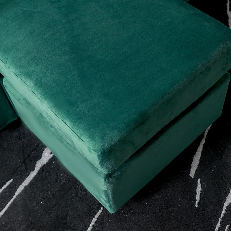 Danube Home Lara Right/Left Reversible 3 Seater Corner Sofa, Green