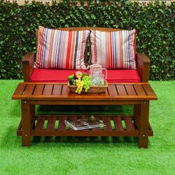 Danube Home Majesco 2-Seater Outdoor Sofa, Brown