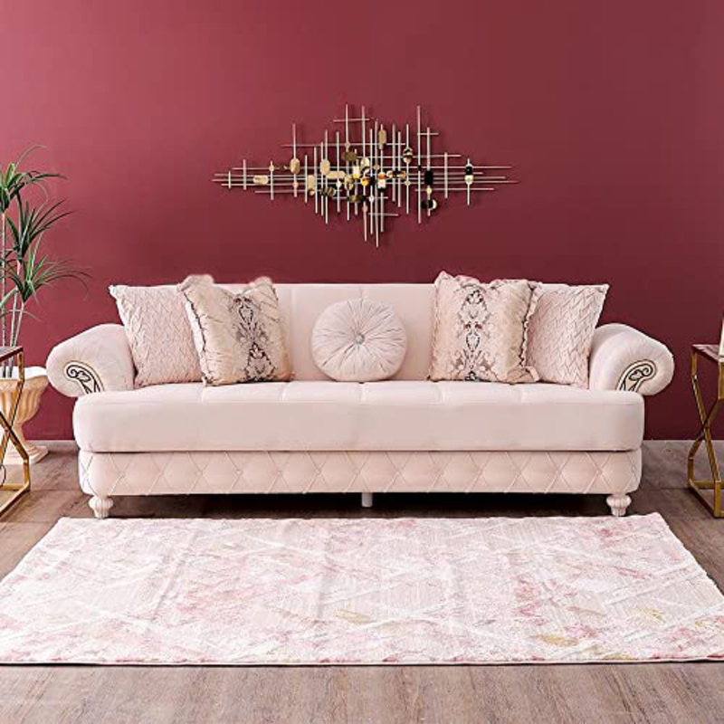 

Danube Home - Regno Fabric 3 Seater Sofa, Off White