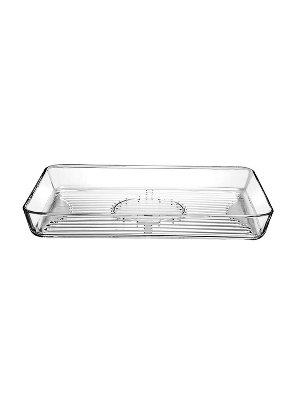 

Danube Home Pasabache PB-59554 Rectangular Borcam Grill Tray, Transparent