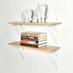 Danube Home 2 Tier Ladder Wall Shelf, White