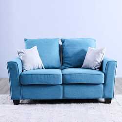 Danube Home Alessandra Fabric Sofa, Two Seater, Turquoise