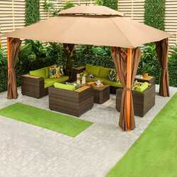 Danube Home Forestory Gazebo, Brown/Beige