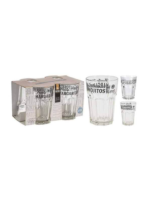 

Danube Home 360ml 4-Piece Drinking Glass Set, Clear