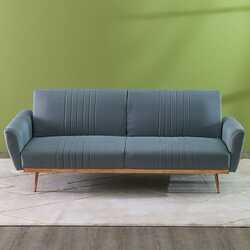 Danube Home Guiller Fabric Sofabed, Three Seater, Jade Grey