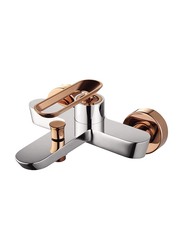 Danube Home Milano Bath Shower Mixer, Chrome/Rose Gold Yaz