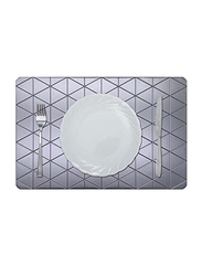 Danube Home Glamour Embossed Vintage Aluminium Placemat, Silver