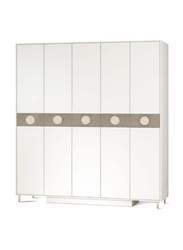 Danube Home Katrina 5 Door Wardrobe, White