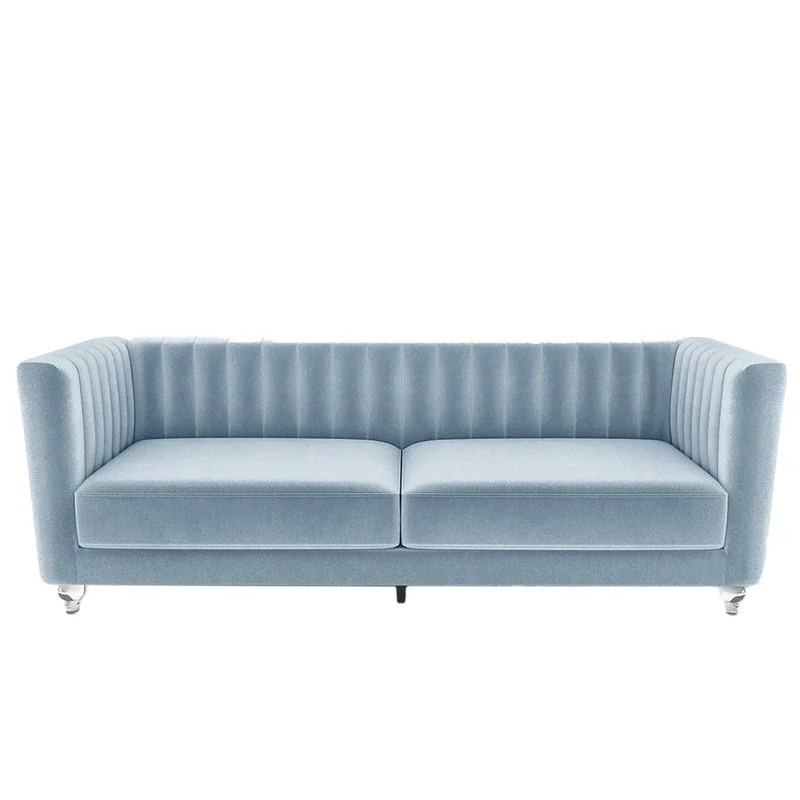 

Danube Home Catriona Fabric Sofa, Triple Seat, Light Blue