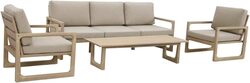 Danube Home Eloss 5-Seater Wooden Outdoor Sofa Set, Beige