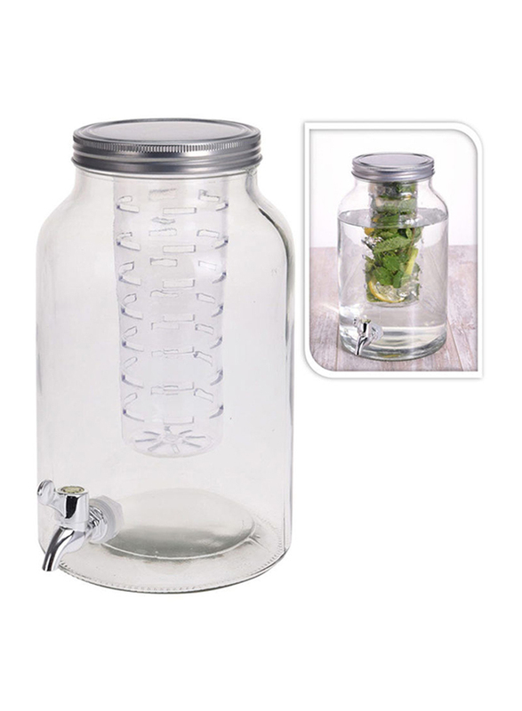 

Danube Home Beverage Dispenser Glass, 4 Liters, Clear