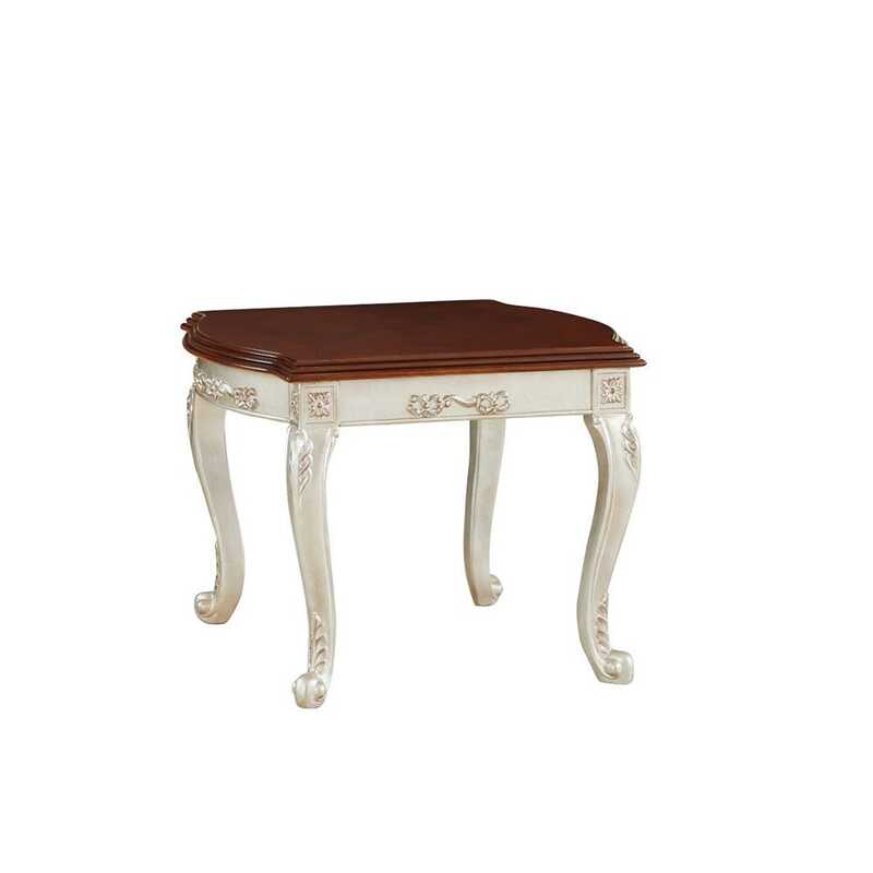 

Danube Home Hamilton End Table, Walnut Brown/White