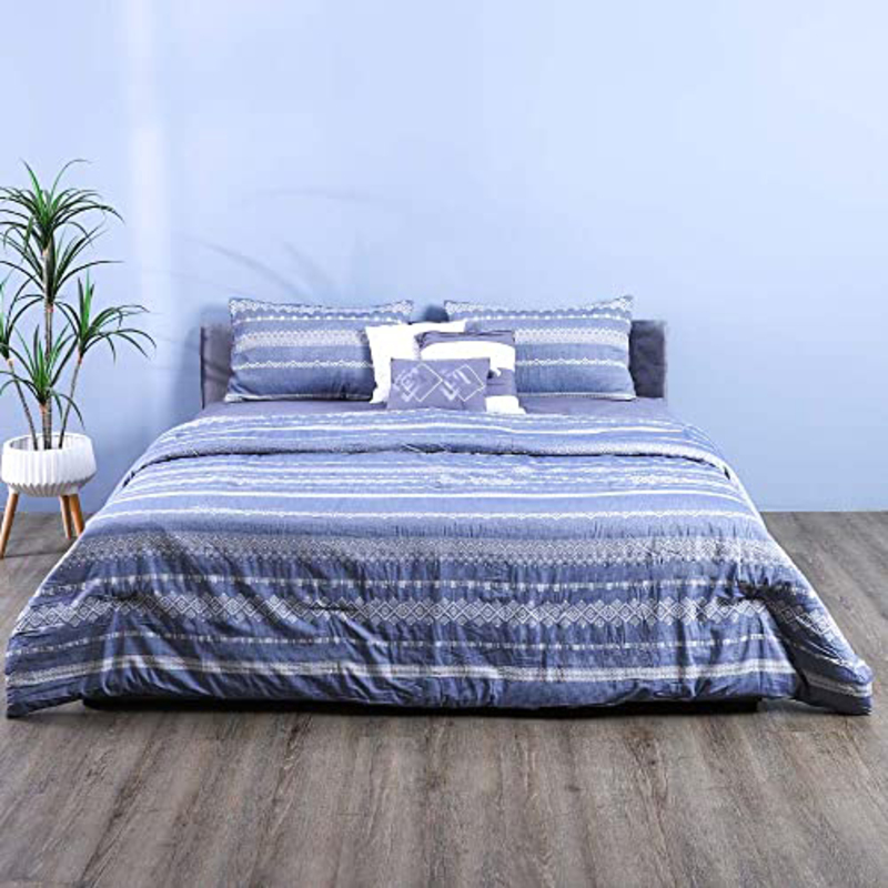 

Danube Home Arianna Blair Jac Comforter Set, King S/7, Grey