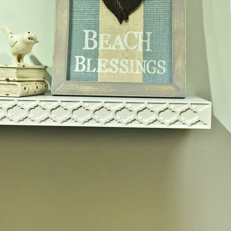 Danube Home Elizabeth Floating Shelf, White