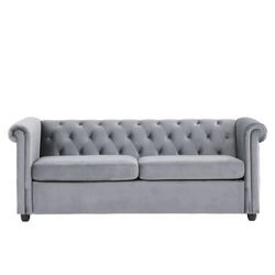 Danube Home Chester 3 Seater Fabric Sofa, Grey