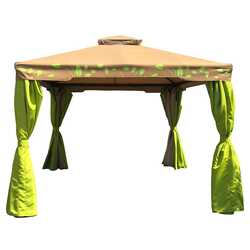 Danube Home Alina Gazebo, Green/Beige