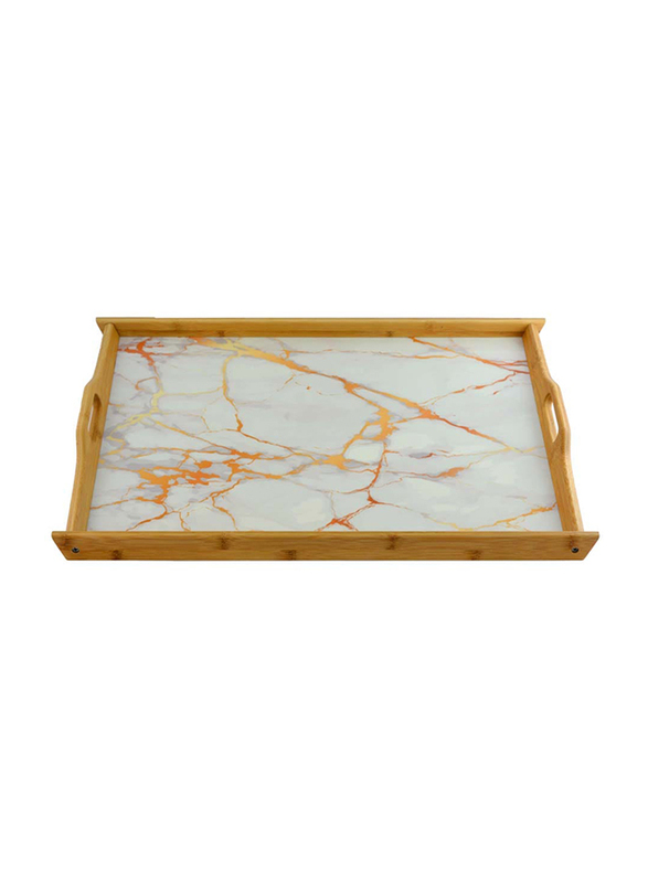 

Danube Home Wooden Tray Large, FF-Wt21L-5, White