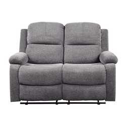 Danube Home Salvoy 2 Seater Fabric Recliner, Grey