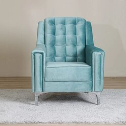Danube Home Harmony Fabric Sofa, Single Seater, Sage Blue