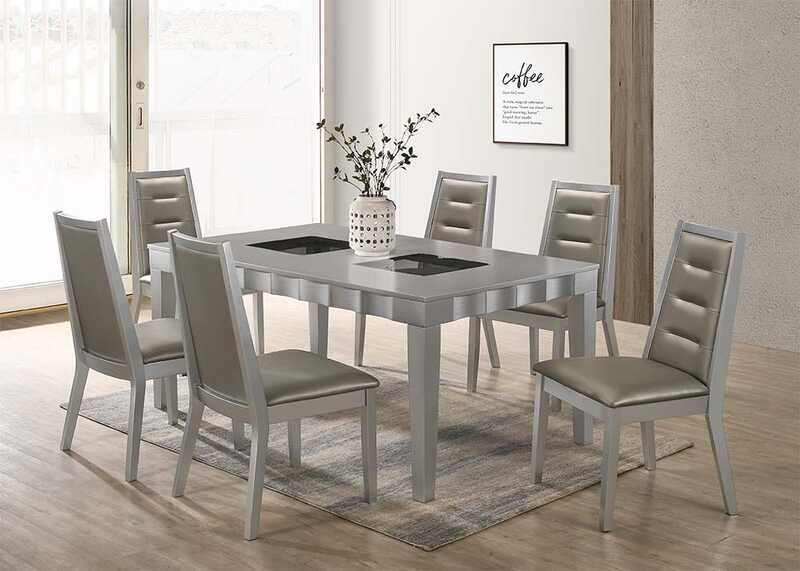 

Danube Home Sophia Dining Set, Champagne/Grey