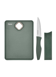 Danube Home 2-Piece Silicone Knife with Small Cutting Board, 2689, Green