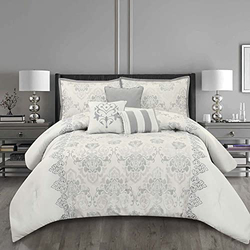 Danube Home Ariannacallie Jac Comforter Set, King S/7, Ivory