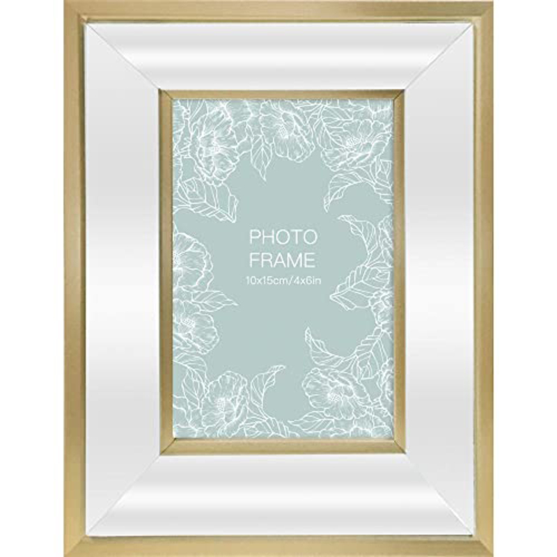

Danube Home Petite Mirror On Photo Frame, Gold