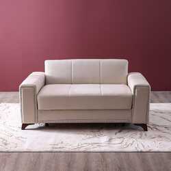 Danube Home Kristel Fabric Sofa, Two Seater, Beige