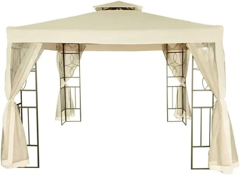 

Danube Home New Andrea Gazebo Metal Frame, Brown