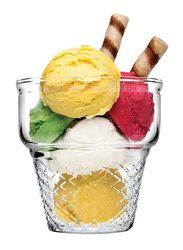 Danube Home 3-Piece Pasabahce Mini Cornet Ice Cream Cup, Clear