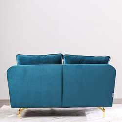 Danube Home Prague Fabric Sofa, Two Seater, Deep Blue