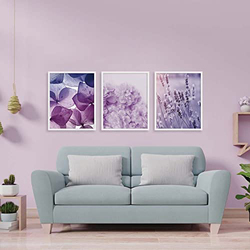 Danube Home Gallery Flower Set 3 Framed Art, White