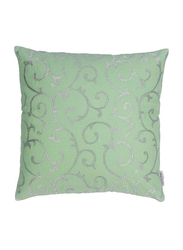 Danube Home Edria Metallic Embroidered Filled Cushion, Pistachio