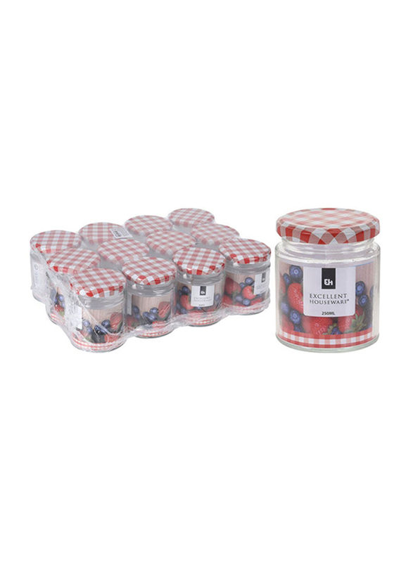 

Danube Home Glass Jar With Metal Lid, 250ml, Clear
