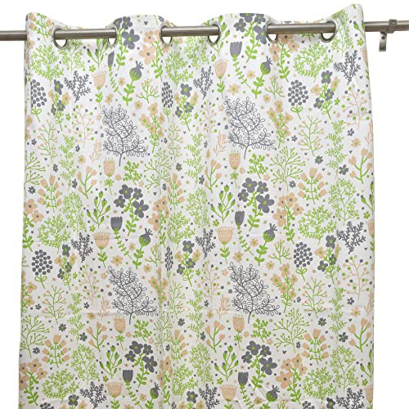 

Danube Home Blooms Set Of 2 Printed Curtain, Multicolour