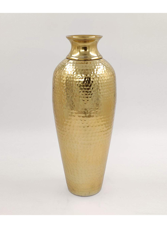 

Danube Home Decimus Hammered Vase, Small, 17 x 17 x 42cm, Gold