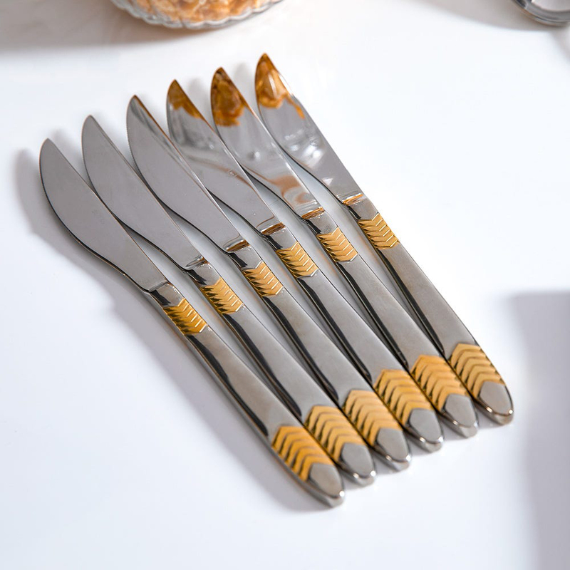 Danube Home 24-Piece Tennessee Cutlery Set, CS 50002, Gold